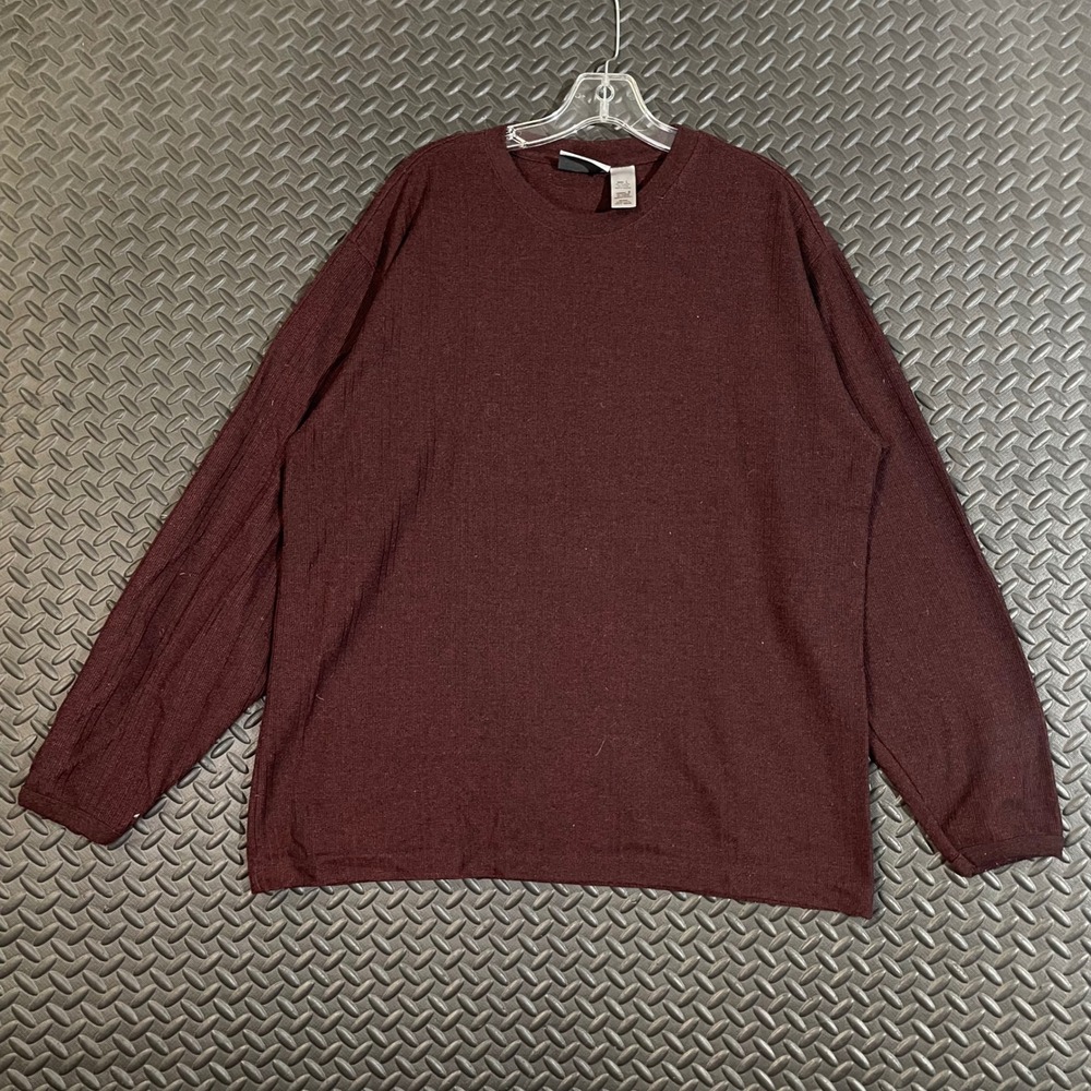 Farah Burgandy Heather‎ Pullover Crewneck Sweatershirt Men's Size Large